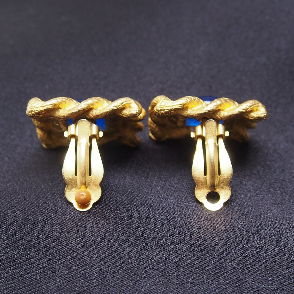 Ann Taylor Brushed Gold Brass Statement Earrings - Picture 6 of 8